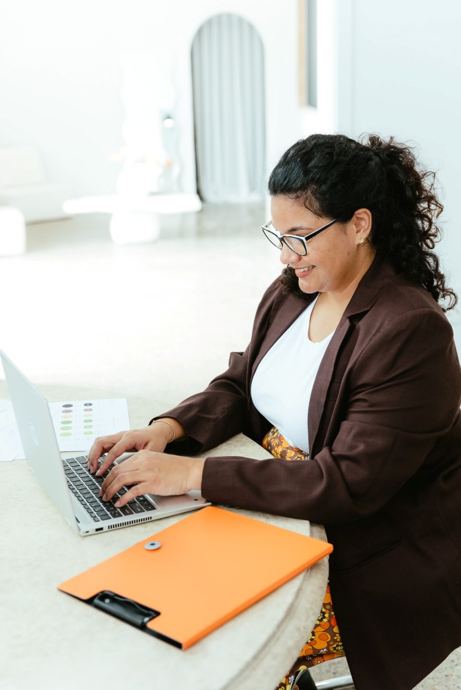 Personal Branding Photography working on laptop